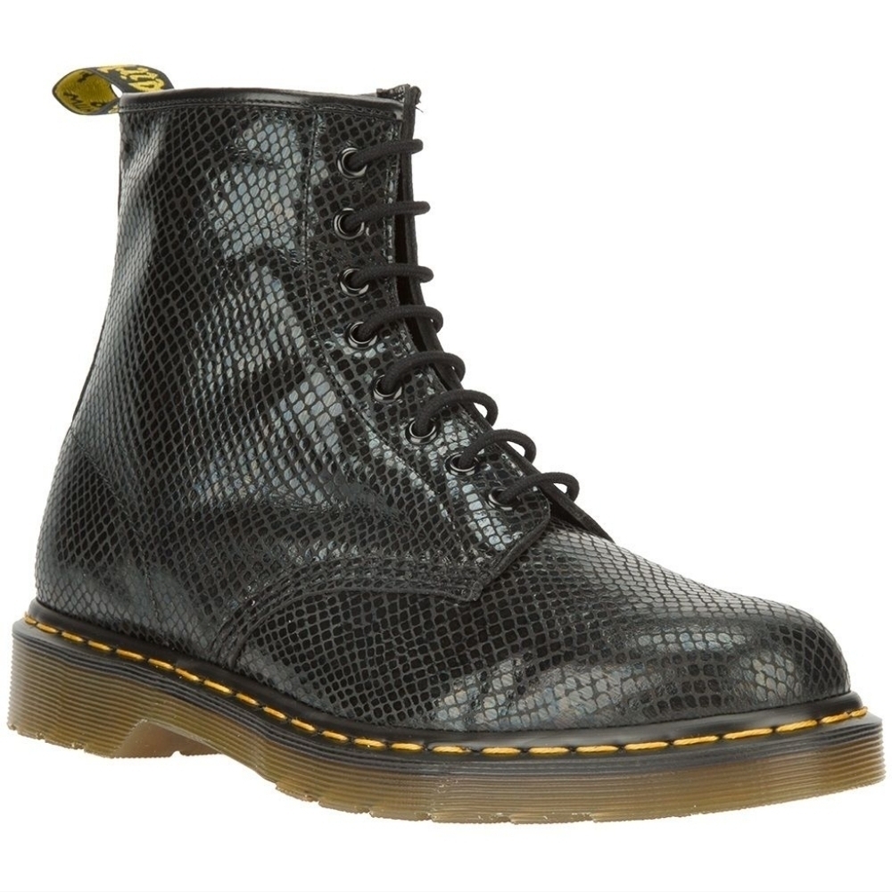 Dr. Martens 1460 Airwair Bouncing Soles Snakeskin Size 9 Black